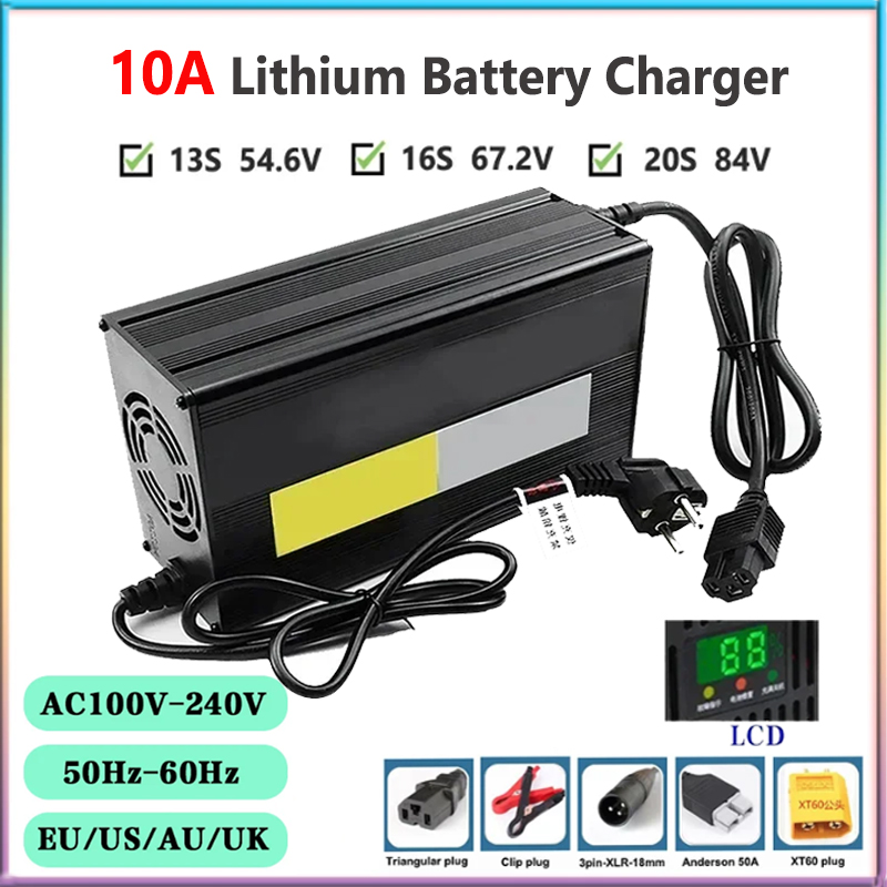10A 48V 60V 72V Lithium Batter - 84V 20A Smart Charger ulasan dan harga