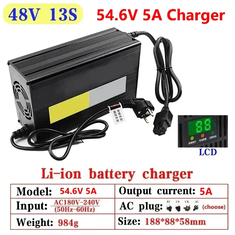 5A 54.6V/67.2V/84V Lithium Bat - 84V 20A Smart Charger ulasan dan harga